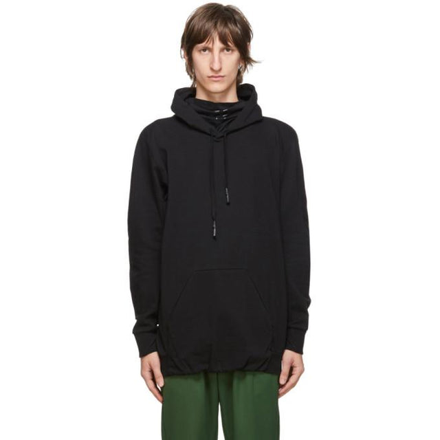11 by Boris Bidjan Saberi Black Embroidered Logo Hoodie