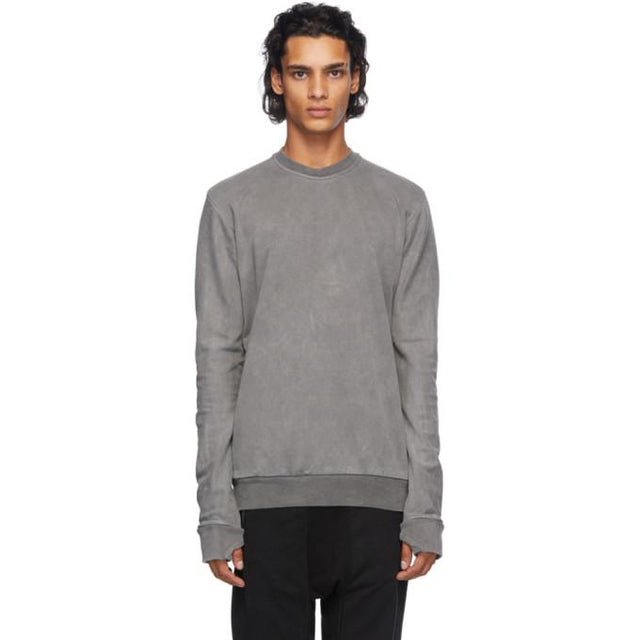 11 by Boris Bidjan Saberi Grey Cotton Sweatshirt