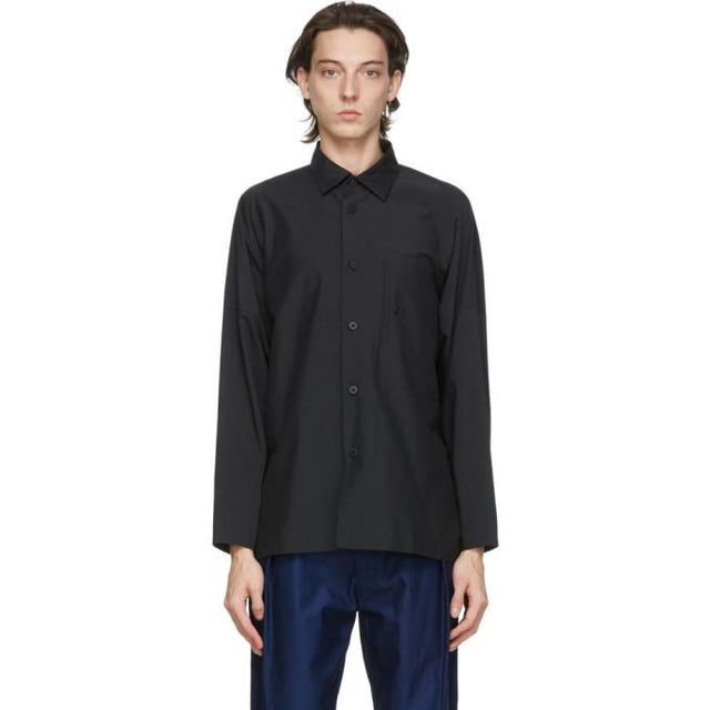 132 5. ISSEY MIYAKE Black Men 3 Shirt