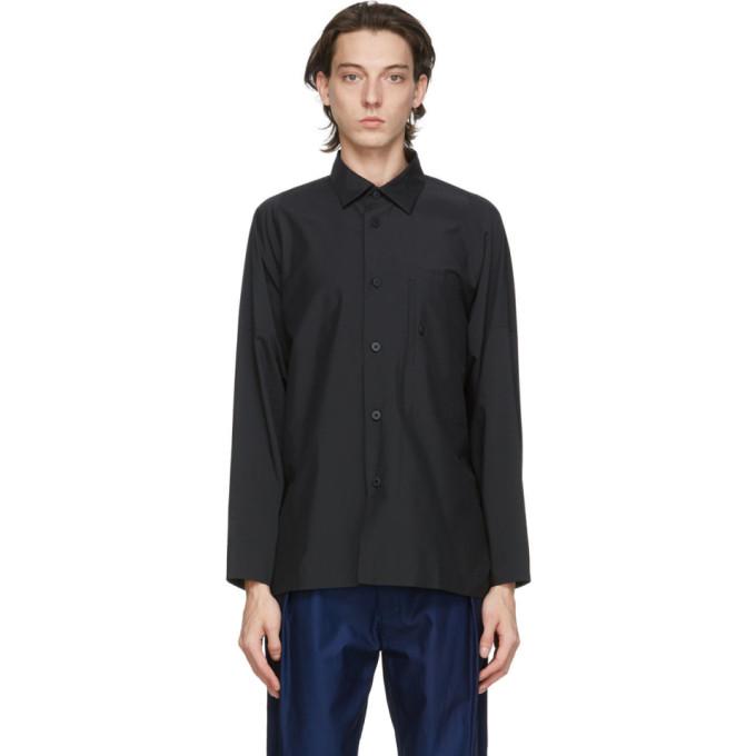 132 5. ISSEY MIYAKE Black Men 3 Shirt