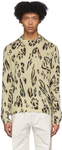 Moncler Genius 2 Moncler 1952 Beige Cashmere Leopard Sweater - Moncler Genius 2 Moncler 1952 Beige Cachemire Pull léopard - Moncler Genius 2 Moncler 1952 베이지 Cashmere Leopard Sweater