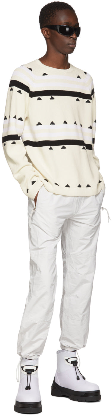 Moncler Genius 2 Moncler 1952 Beige Striped Sweater
