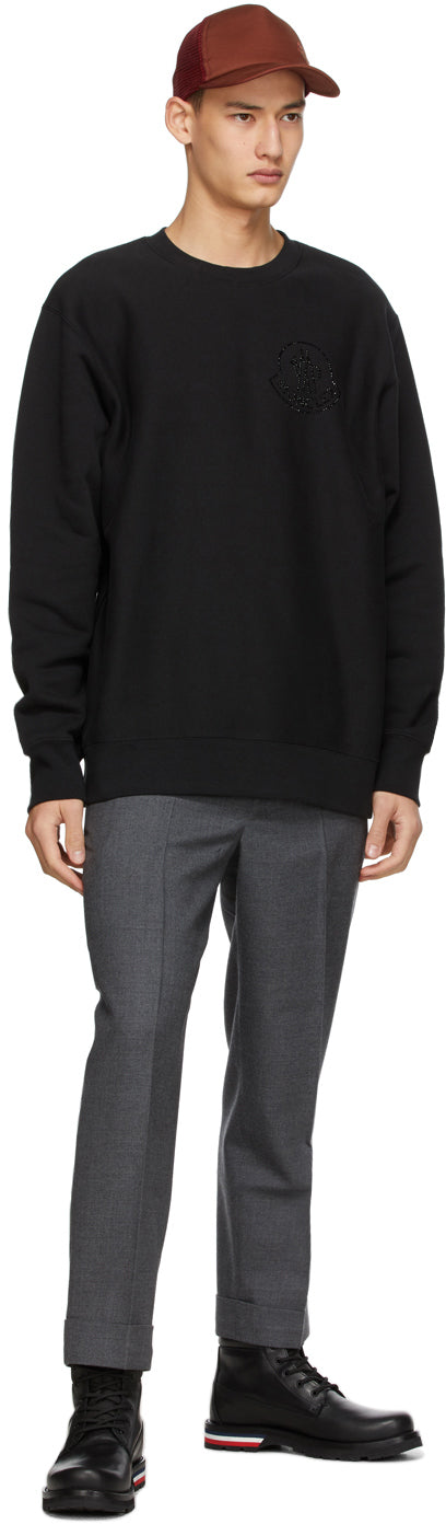 Moncler Genius 2 Moncler 1952 Black Fleece Logo Sweatshirt