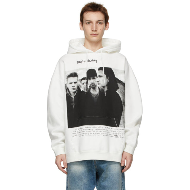 R13 White Anton Corbijn Edition U2 Death Valley Hoodie
