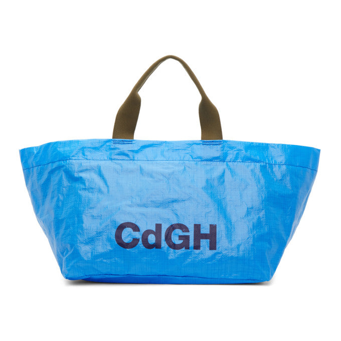 Comme des Garcons Homme Blue Logo Tote