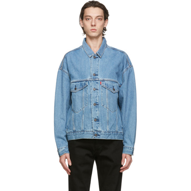 Levis Blue Denim Stay Loose Trucker Jacket