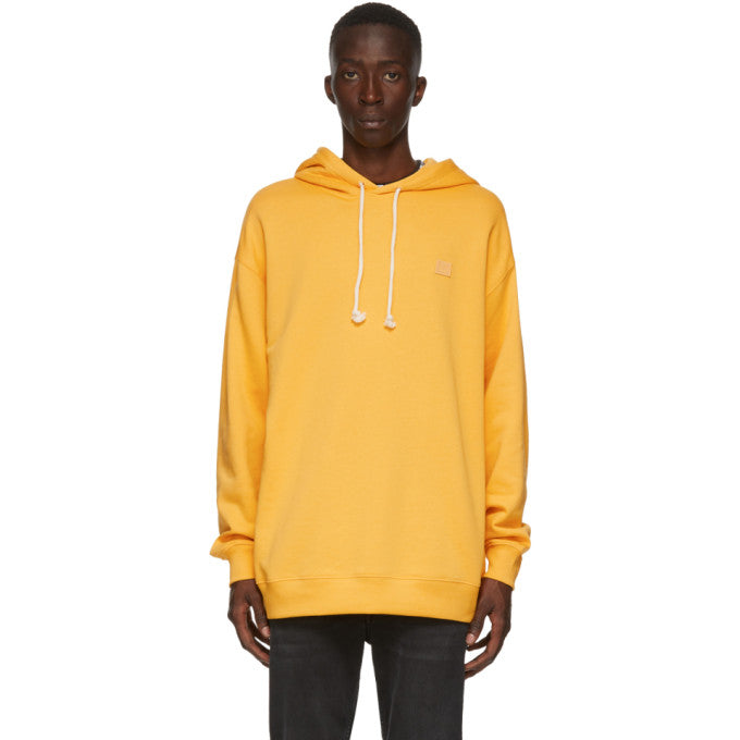 Acne Studios Yellow Oversized Patch Hoodie