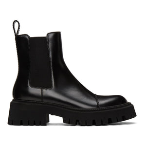Balenciaga Black Tractor Boots