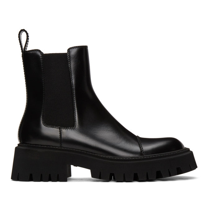 Balenciaga Black Tractor Boots