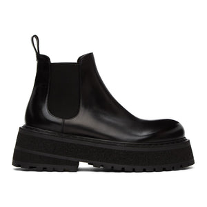 Marsell Black Carretta Beatles Chelsea Boots