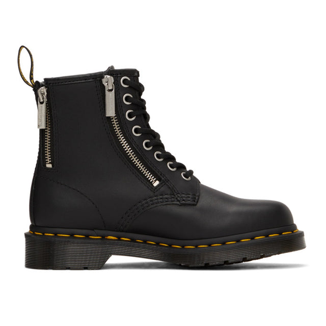 Dr. Martens Black 1460 Nappa Zip Ankle Boots