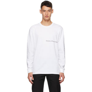 Museum of Peace and Quiet White MoPQ Long Sleeve T-Shirt