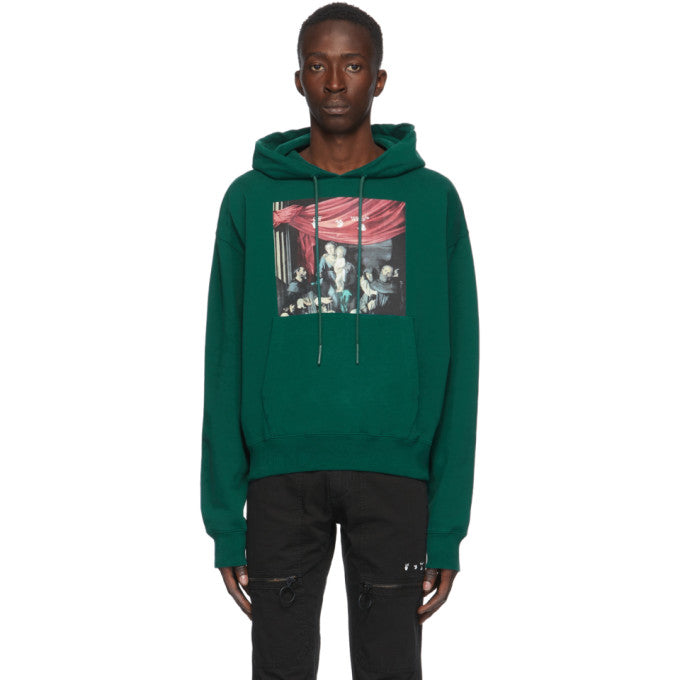 Off-White Green Caravaggio Painting Hoodie