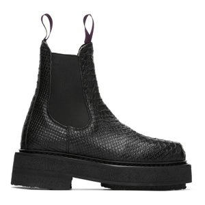 Eytys Black Snake Ortega Chelsea Boots