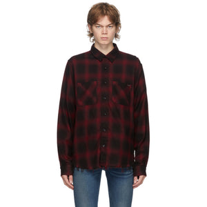 AMIRI Red Core Shadow Plaid Shirt