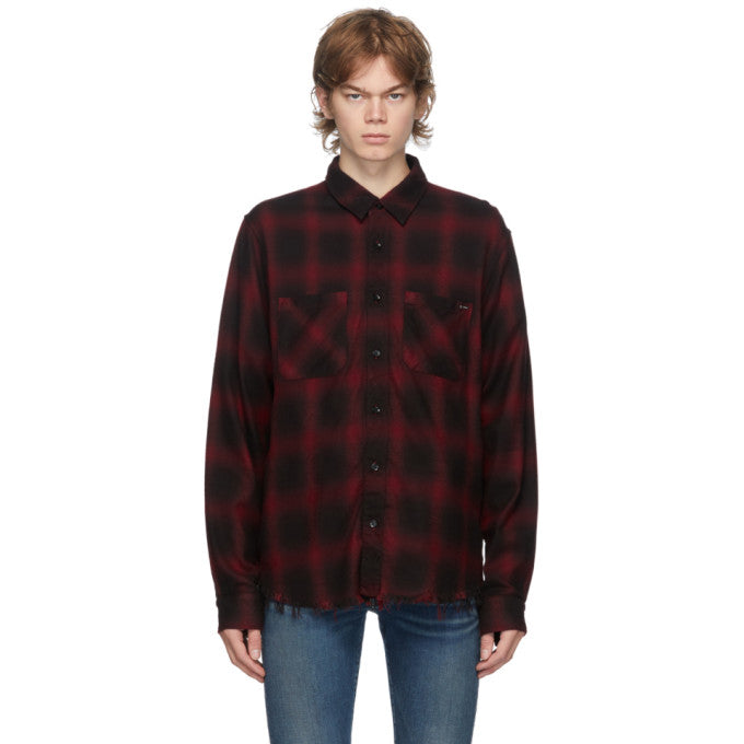 AMIRI Red Core Shadow Plaid Shirt