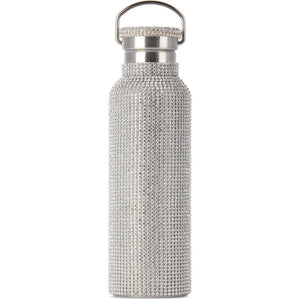 Collina Strada SSENSE Exclusive Silver Rhinestone Water Bottle