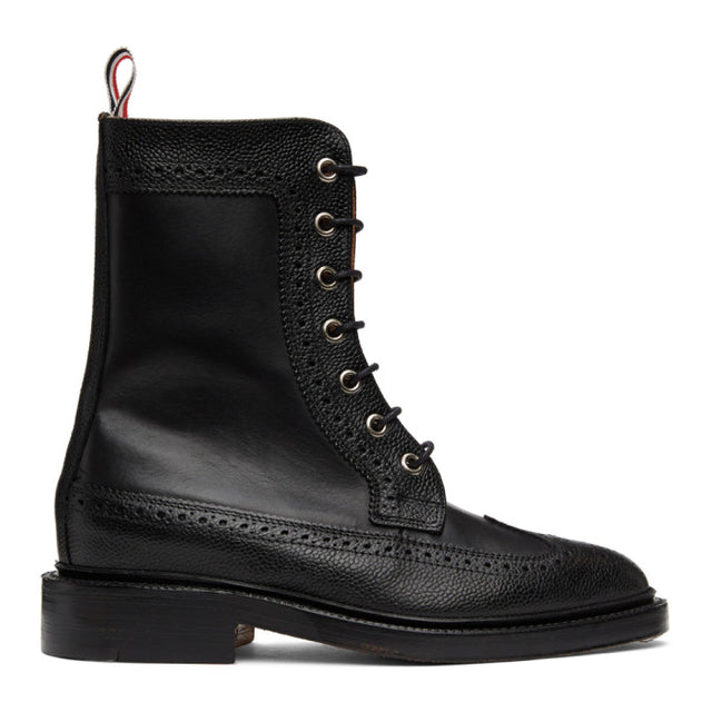 Thom Browne Black Pebble Mix Longwing Boot