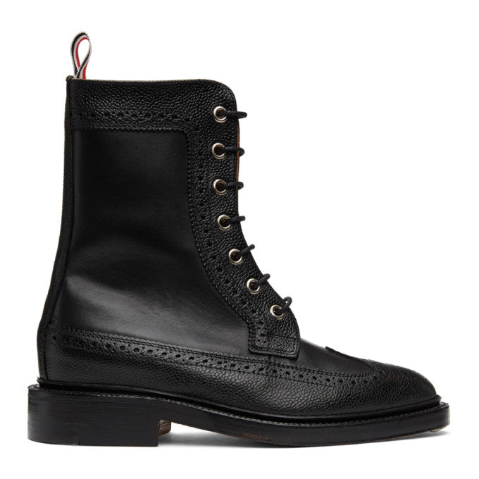 Thom Browne Black Pebble Mix Longwing Boot