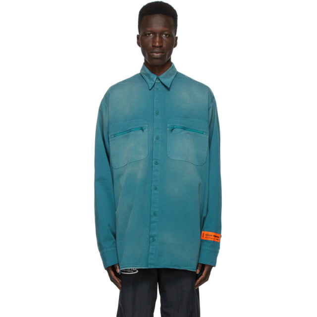 Heron Preston Blue Outdoor Shirt