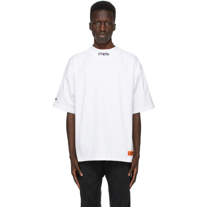 Heron Preston White Style Mock Neck T-Shirt – BlackSkinny