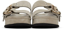 3.1 Phillip Lim Beige Freida Double-Buckle Platform Slides
