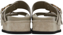 3.1 Phillip Lim Beige Freida Double-Buckle Platform Slides