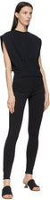 3.1 Phillip Lim Black Jersey Zip Leggings