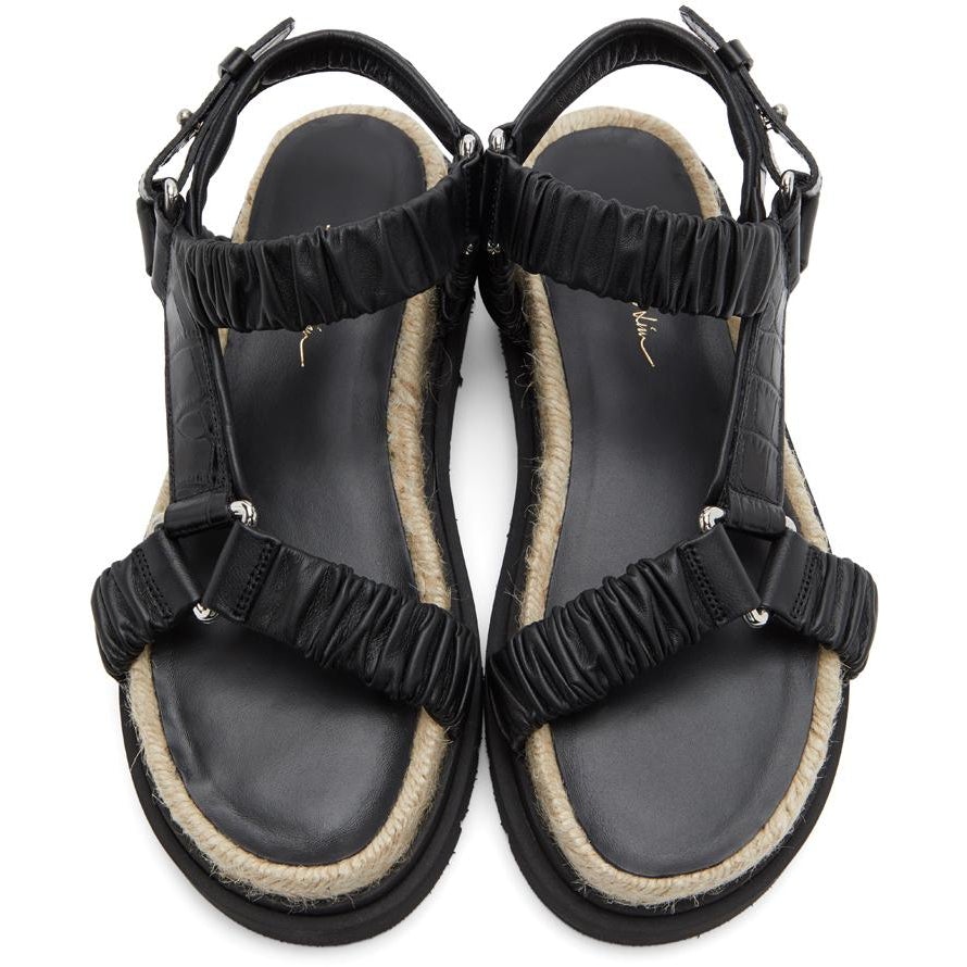 3.1 Phillip Lim Black Noa Platform Espadrille Sandals
