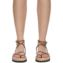 3.1 Phillip Lim Brown Yasmine Strappy Espadrille Sandals