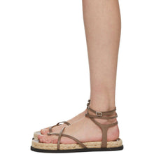 3.1 Phillip Lim Brown Yasmine Strappy Espadrille Sandals