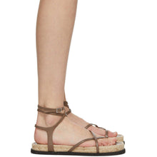 3.1 Phillip Lim Brown Yasmine Strappy Espadrille Sandals