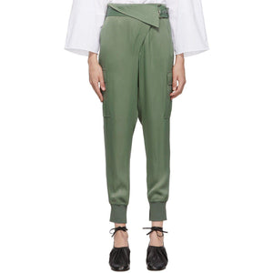 3.1 Phillip Lim Green Satin Cargo Trousers
