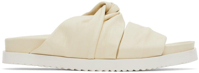 3.1 Phillip Lim Off-White Twisted Pool Slides - 3.1 Diapositives de piscine torsadées de Phillip Lim hors blanc - 3.1 필립림 오프 화이트 트위스트 풀 슬라이드