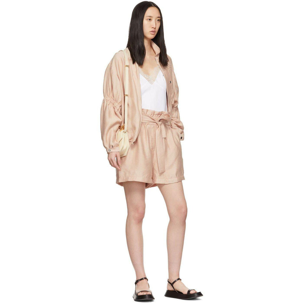 3.1 Phillip Lim Pink Paperbag Shorts - 3.1 Shorts de papier piquant Phaillip Lim - 3.1 필립 Lim 핑크 페이퍼백 반바지