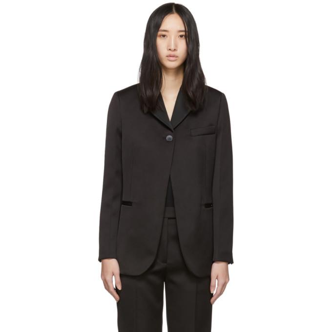 3.1 Phillip Lim Black Satin Single-Button Blazer