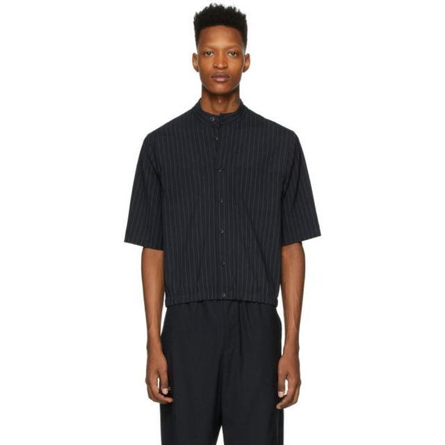 3.1 Phillip Lim Navy and White Wool Pinstripe Shirt