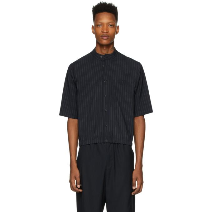 3.1 Phillip Lim Navy and White Wool Pinstripe Shirt