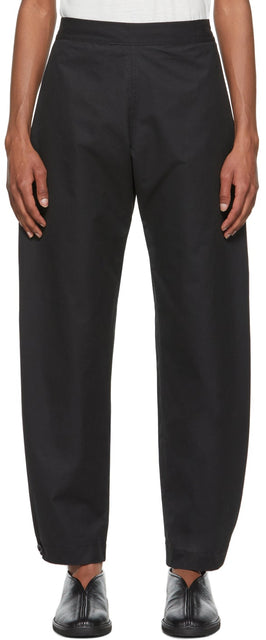 3MAN Black Canvas Sack Trousers - Pantalon noir 3man Toile Sac - 3man 블랙 캔버스 자루 바지