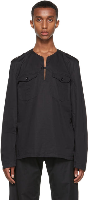 3MAN Black Deck Shirt - Chemise de pont noir 3man - 3man 검은 갑판 셔츠