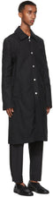 3MAN Black Slim Snap Trench Coat