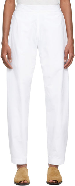 3MAN White Canvas Sack Trousers - Pantalon blanc 3man Toile Sac - 3man 화이트 캔버스 자루 바지
