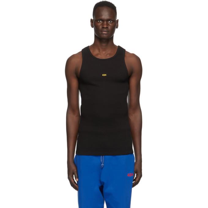 424 Black Logo Tank Top