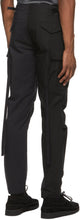 4SDESIGNS Black Combo Cargo Pants