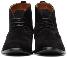 4SDESIGNS Black Suede Western Boots