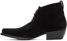 4SDESIGNS Black Suede Western Boots
