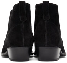 4SDESIGNS Black Suede Western Boots