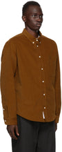 4SDESIGNS Brown Corduroy Shirt