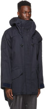 4SDESIGNS Navy Front Logo Coat