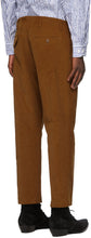 4SDESIGNS Tan Corduroy Half Sartorial Trousers